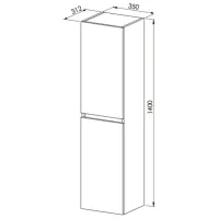 Dulap penal Martat Venna Pe perete/ MDF/ White photo 3