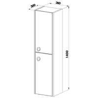 Dulap penal Martat Viola Pe perete/ PAL/ White photo 3