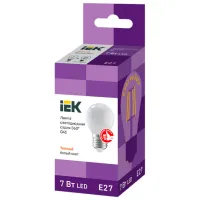 Bec LED cu filament IEK G45 LLF-G45-7-230-40-E27-FR E27/ 7 W/ 4000 K/ 805lm/ White photo 2