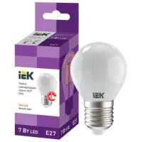 Bec LED cu filament IEK G45 LLF-G45-7-230-40-E27-FR E27/ 7 W/ 4000 K/ 805lm/ White photo 3