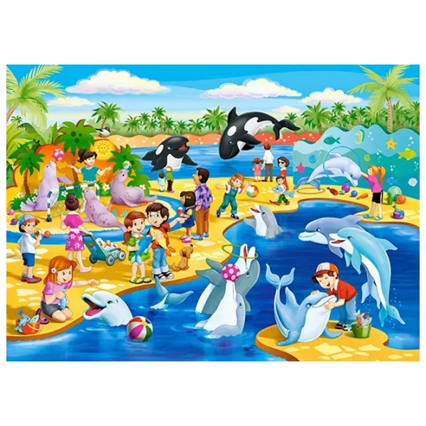 Puzzle 2D Castorland Dolphinarium 5+/ Numărul de piese: 60 photo 2