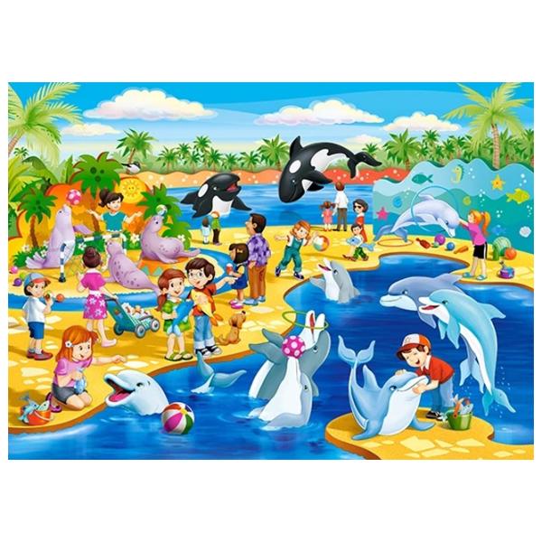 Puzzle 2D Castorland Dolphinarium 5+/ Numărul de piese: 60 photo 2