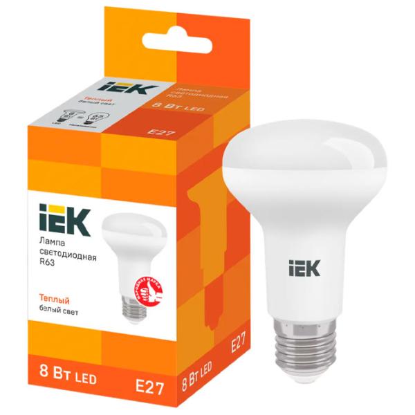 Лампочка светодиодная IEK R63 LLE-R63-8-230-30-E27 E27/ 8 Вт/ 3300 K/ 720лм/ Yellow photo 3 Лампочка светодиодная IEK R63 LLE-R63-8-230-30-E27 E27/ 8 Вт/ 3300 K/ 720лм/ Yellow photo 3