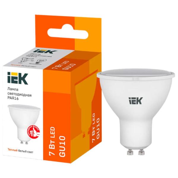 Bec LED IEK PAR16 LLE-PAR16-7-230-30-GU10 GU10/ 7 W/ 3000 K/ 675lm/ Yellow photo 3