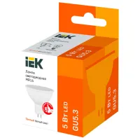 Bec LED IEK MR16 LLE-MR16-5-230-30-GU5 GU5.3/ 5 W/ 3000 K/ 450lm/ Yellow photo 2