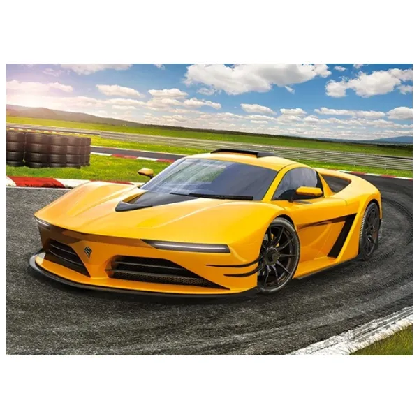 Puzzle 2D Castorland Yellow Sportscar 6+/ Numărul de piese: 120 photo 2