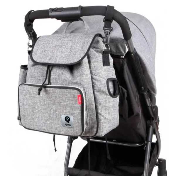 Сумка для мам Qplay MB-007 Серый photo 5 Сумка для мам Qplay MB-007 Серый photo 5