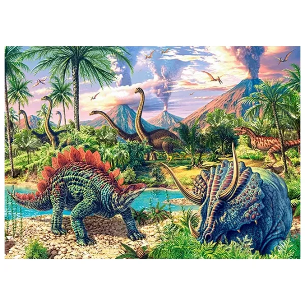Puzzle 2D Castorland Dinosaur Volcanos 6+/ Numărul de piese: 120 photo 2
