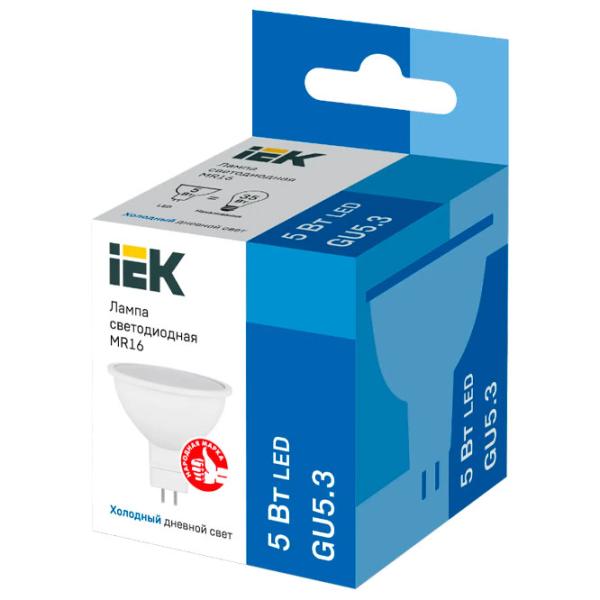 Bec LED IEK MR16 LLE-MR16-5-230-65-GU5 GU5.3/ 5 W/ 6500 K/ 450lm/ White photo 2
