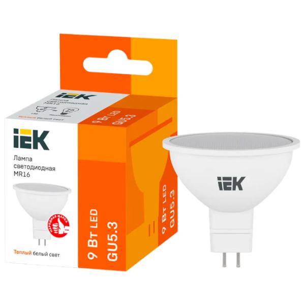 Лампочка светодиодная IEK MR16 LLE-MR16-9-230-30-GU5 GU5.3/ 9 Вт/ 3000 K/ 810лм/ White photo 3