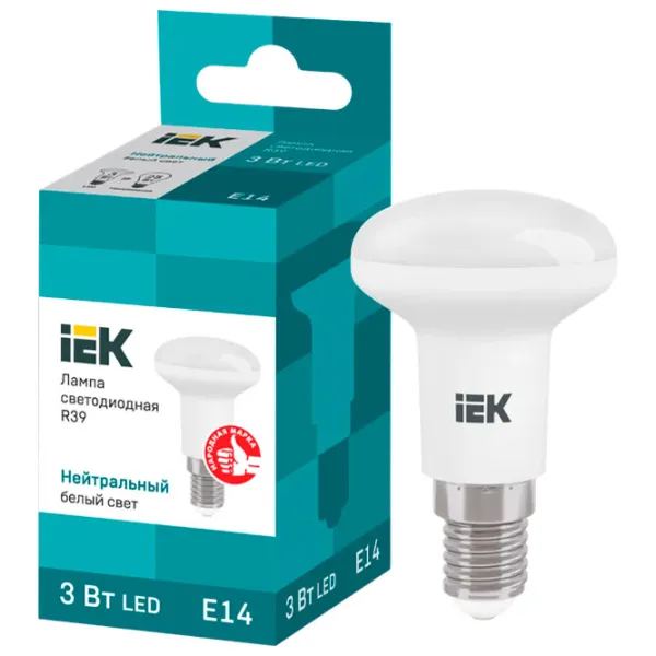 Bec LED IEK R39 LLE-R39-3-230-40-E14 E14/ 3 W/ 4000 K/ 270lm/ White photo 3