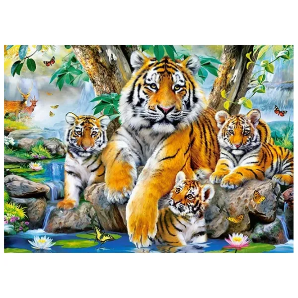 Puzzle 2D Castorland Tigers by the Stream 6+/ Numărul de piese: 120 photo 2