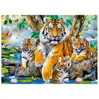 Puzzle 2D Castorland Tigers by the Stream 6+/ Numărul de piese: 120 photo 2