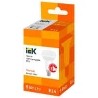Bec LED IEK R50 LLE-R50-5-230-30-E14 E14/ 5 W/ 3000 K/ 450lm/ Yellow photo 2