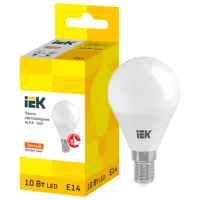 Лампочка светодиодная IEK ALFA G45 LLE-G45-7-230-30-E27 E14/ 7 Вт/ 3000 K/ 900лм/ Yellow photo 2