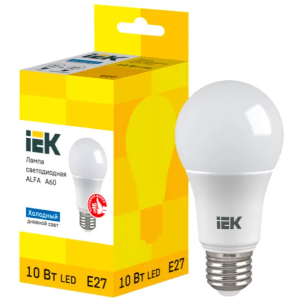 Bec LED IEK ALFA A60 LLA-A60-10-230-65-E27 E27/ 10 W/ 6500 K/ 900lm/ White photo 2