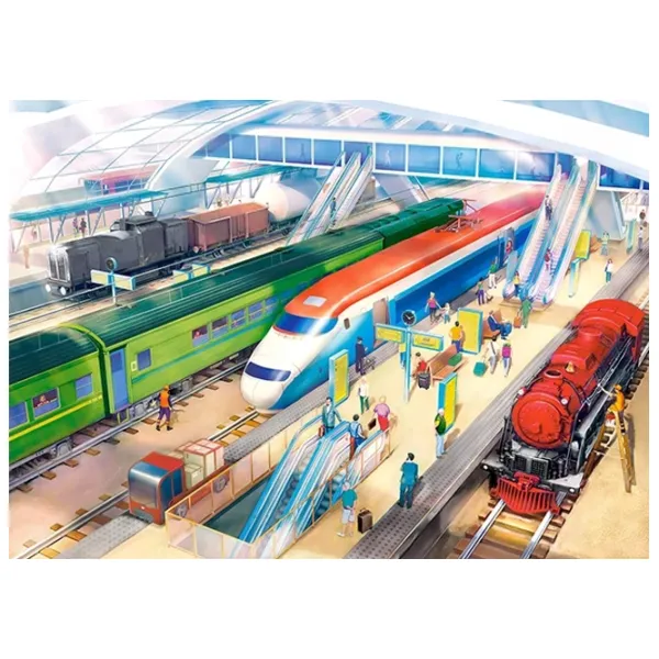 Пазл 2D Castorland Train Station 7+/ Количество деталей: 180 photo 2