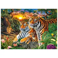 Puzzle 2D Castorland Tiger Family 7+/ Numărul de piese: 180 photo 2