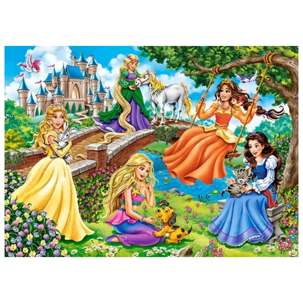 Puzzle 2D Castorland Princesses in Garden 7+/ Numărul de piese: 180 photo 2