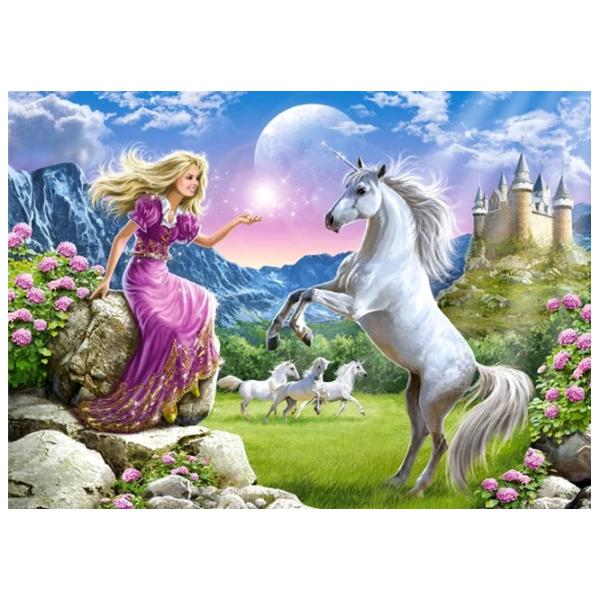 Puzzle 2D Castorland My Friend Unicorn 7+/ Numărul de piese: 180 photo 2