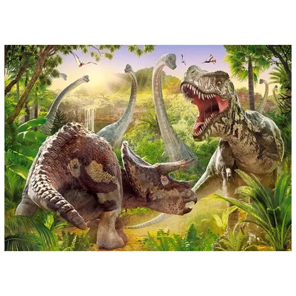 Puzzle 2D Castorland Dinosaur Battle 7+/ Numărul de piese: 180 photo 2