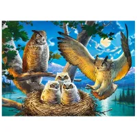 Puzzle 2D Castorland Owl Family 7+/ Numărul de piese: 180 photo 2