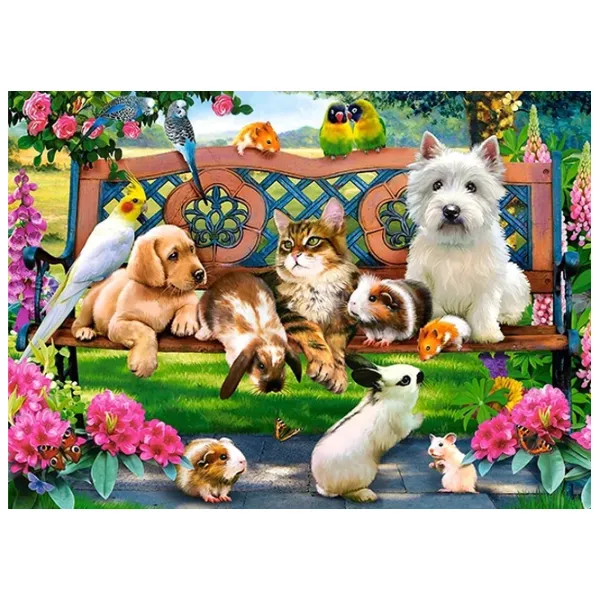 Puzzle 2D Castorland Pets in the Park 7+/ Numărul de piese: 180 photo 2