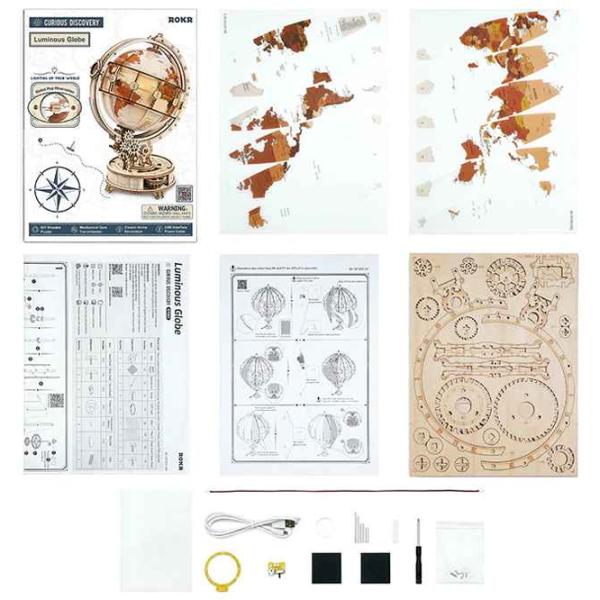 Puzzle 3D ROKR The Luminous Globe 14+/ Numărul de piese: 180 photo 2