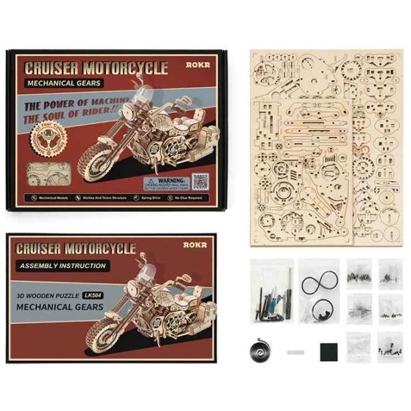Puzzle 3D ROKR Cruiser Motorcycle 14+/ Numărul de piese: 420 photo 2