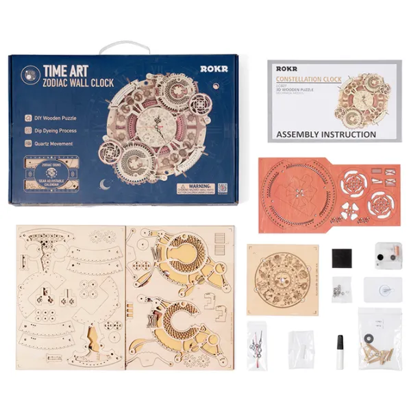 Puzzle 3D ROKR Zodiac Wall Clock 14+/ Numărul de piese: 168 photo 2