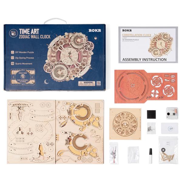 Puzzle 3D ROKR Zodiac Wall Clock 14+/ Numărul de piese: 168 photo 2