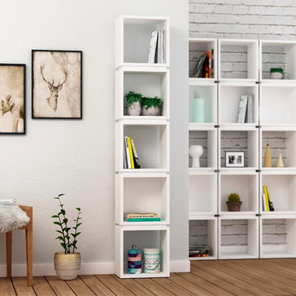 Стеллаж Showdeko Multi 167см x 32см x 22см cm/ ЛДСП/ White photo 2