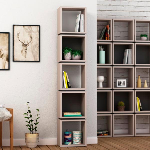 Стеллаж Showdeko Multi 167см x 32см x 22см cm/ ЛДСП/ Светлый мокко photo 2