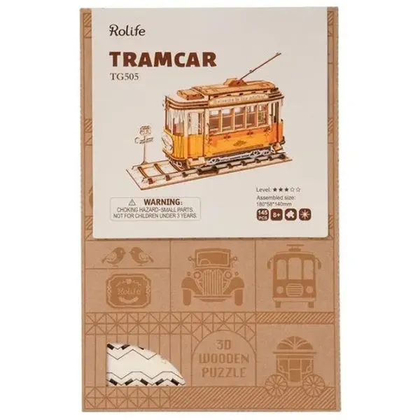 Puzzle 3D RoLife Tramcar 8+/ Numărul de piese: 145 photo 2