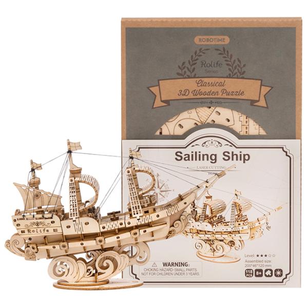 Пазл 3D ROKR Sailing Ship 8+/ Количество деталей: 118 photo 2