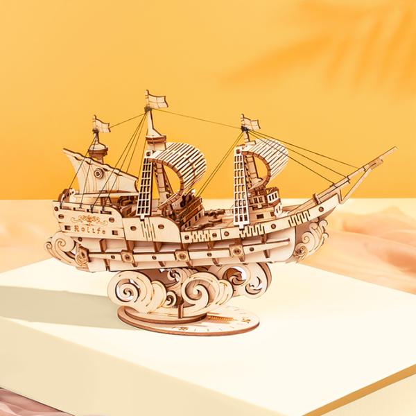 Пазл 3D ROKR Sailing Ship 8+/ Количество деталей: 118 photo 3