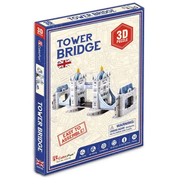 Пазл 3D CubicFun Tower Bridge 7+/ Количество деталей: 32 photo 2