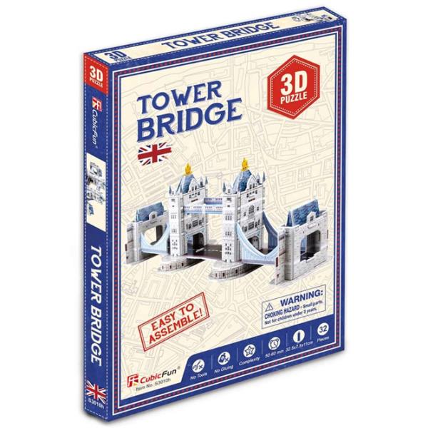 Пазл 3D CubicFun Tower Bridge 7+/ Количество деталей: 32 photo 2