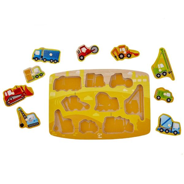 Пазл 2D Hape Construction Peg 2+/ Количество деталей: 9 photo 2 Пазл 2D Hape Construction Peg 2+/ Количество деталей: 9 photo 2