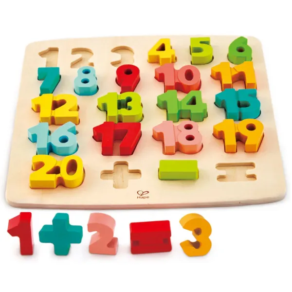 Пазл 2D Hape Chunky number 3+/ Количество деталей: 23 photo 2