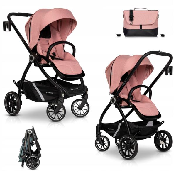 Cărucior pentru copil Euro-Cart Crox Pro 2 in 1 22450-3/ Pink photo 4