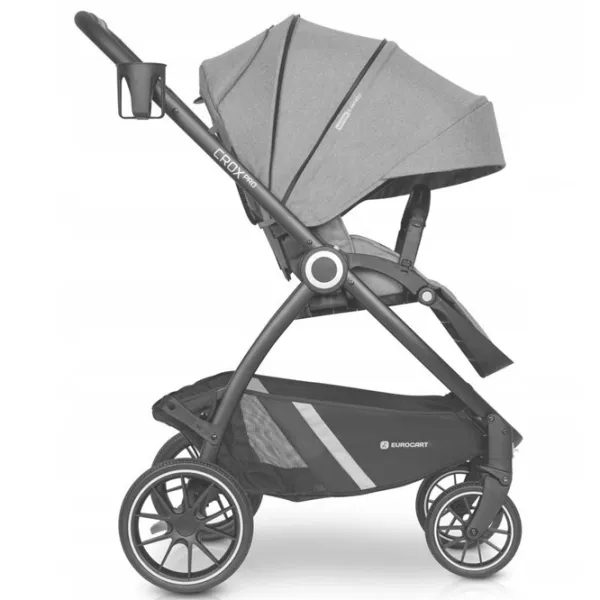 Cărucior pentru copil Euro-Cart Crox Pro 2 in 1 22450-1/ Dark Gray photo 4