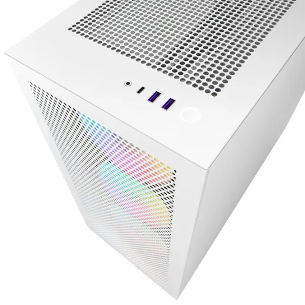 Carcasă NZXT H7 Flow RGB Mid Tower / White photo 5