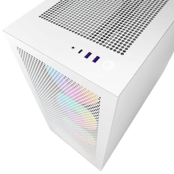 Carcasă NZXT H7 Flow RGB Mid Tower / White photo 5