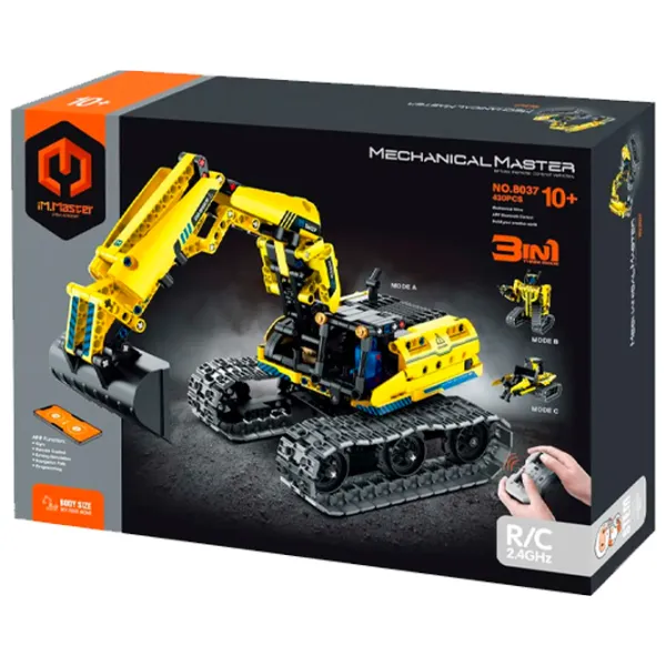 Конструктор с радиоуправлением XTech 3 in1 Excavator Транспорт/ Желтый photo 4