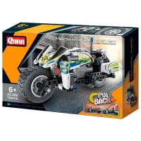 Constructor XTech Pull Back Police Motorbike Transport/ White photo 2