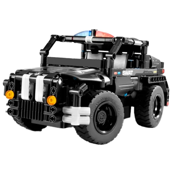 Конструктор с радиоуправлением XTech 2 in 1 Police Car Автомобиль/ Черный photo 2 Конструктор с радиоуправлением XTech 2 in 1 Police Car Автомобиль/ Черный photo 2