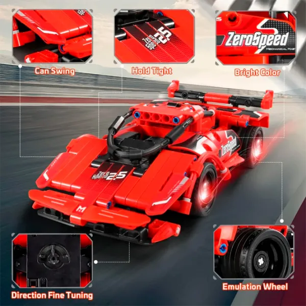 Конструктор с радиоуправлением XTech 2 in 1 Racing Car Автомобиль/ Красный photo 4 Конструктор с радиоуправлением XTech 2 in 1 Racing Car Автомобиль/ Красный photo 4