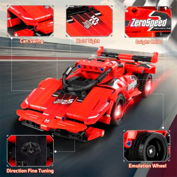 Конструктор с радиоуправлением XTech 2 in 1 Racing Car Автомобиль/ Красный photo 4 Конструктор с радиоуправлением XTech 2 in 1 Racing Car Автомобиль/ Красный photo 4