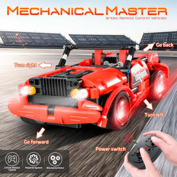 Конструктор с радиоуправлением XTech 2 in 1 Racing Car Автомобиль/ Красный photo 5 Конструктор с радиоуправлением XTech 2 in 1 Racing Car Автомобиль/ Красный photo 5